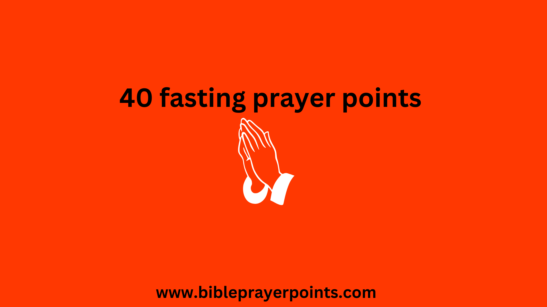 fasting prayer points